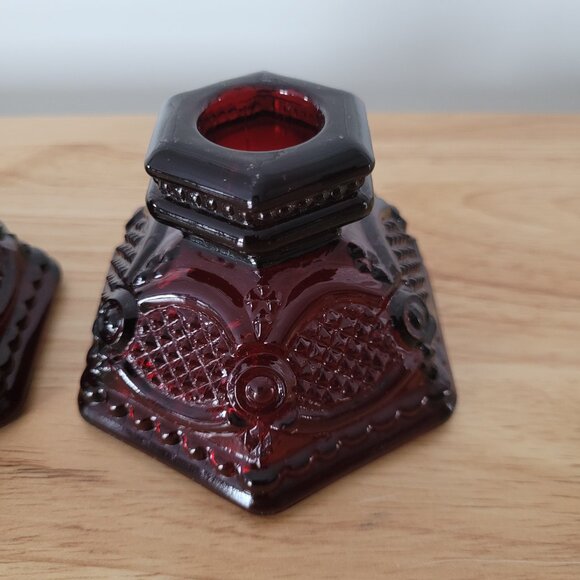 Avon Cape Cod Collection Ruby Red Glass - Picture 3 of 5